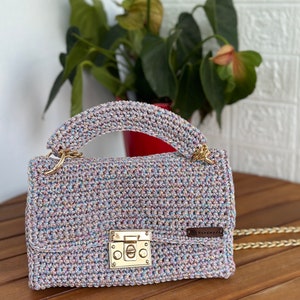 Handgeweven tas/handgemaakte tas/gehaakte tas/gebreide tas/handgebreide tas/luxe tas/damestas/designertas/schoudertas/kerstcadeau