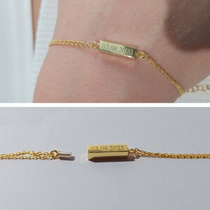 14K Real Gold Memorial Bar Bracelet, 925 Silver Keepksake Pet Loss Jewelry, 18K Ash Holder Bracelet, Cremation Urn Bracelet