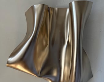 Metallic muursculptuurkunst: thermisch gevormde acrylmuursculptuur | Metallic abstracte sculpturale muurkunst