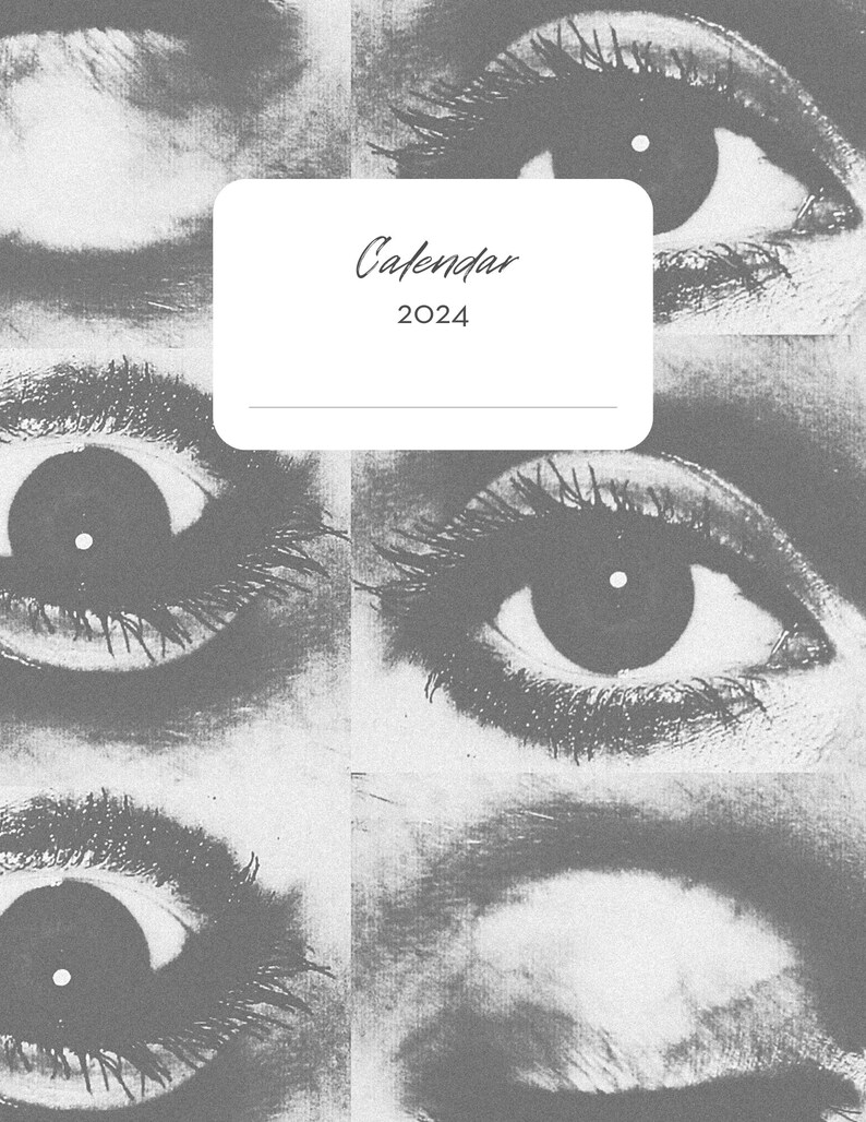 2024 Feng Shui Calendar With 72 Tips for Harmonious Living black & White Etsy