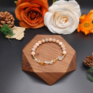 Citrine and Sunstone - 8mm bracelet