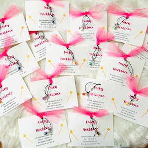 Fairy Necklaces with Fairy Dust and Fairy Wand charms - complete with a poem and tulle!