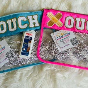 OUCH Band-Aid Bag, Erste-Hilfe-Set - Klare Tasche für Erste-Hilfe- und Sicherheitsartikel. Ideal für unterwegs, Sport, Rucksack, Wickeltaschen!