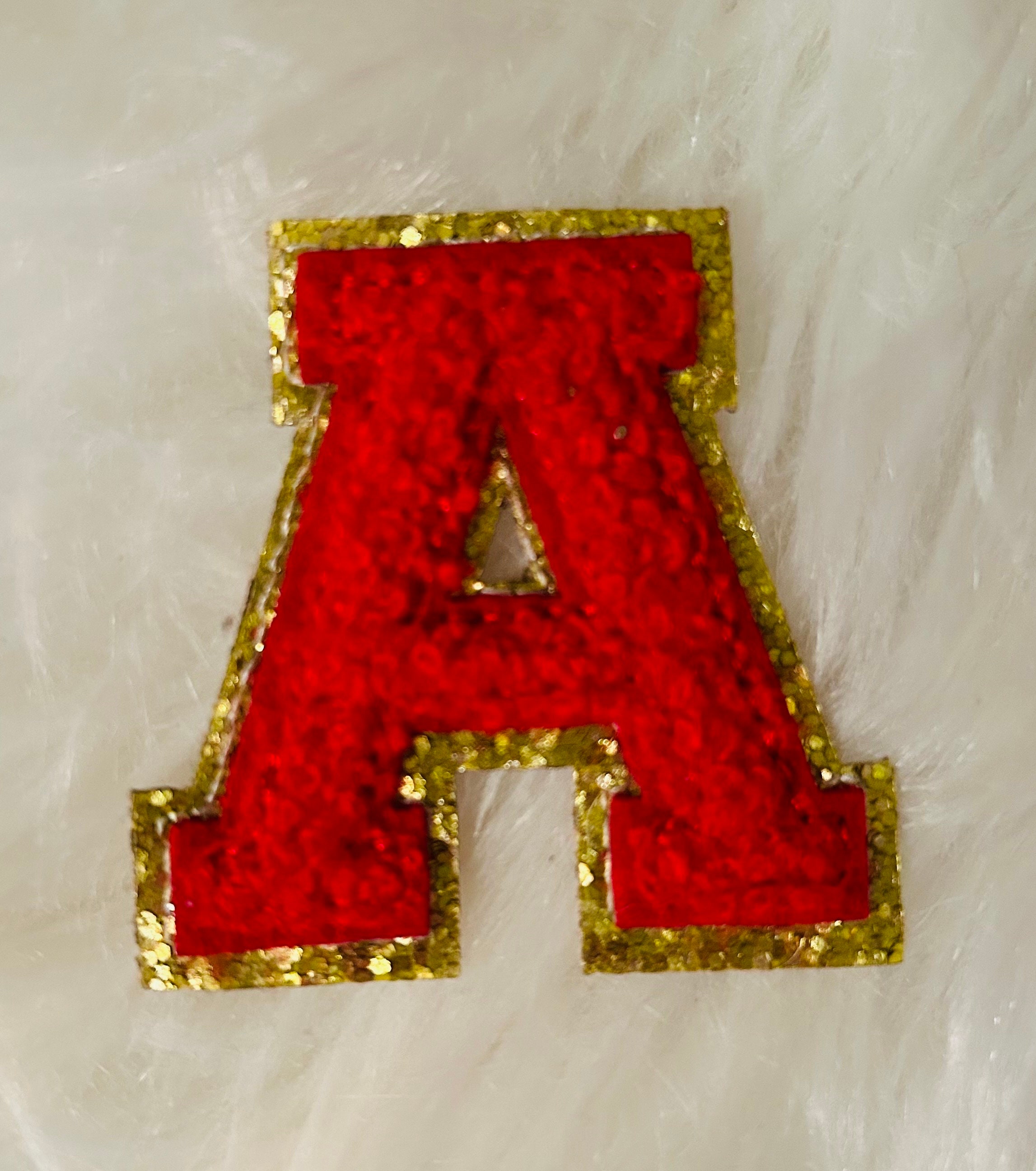 Stick on Letters Chenille Stick on Patch Stoney Clover Lane Letter White  Stick on Chenille Letter Adhesive Letter Self Adhesive Chenille 