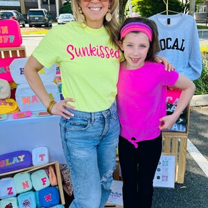 Women's Summer T-Shirt and Tanks- SUNKISSED t-shirts and tanks - summer shirts, beach t-shirts, vacation tees. Comfort Color Neon T-shirts image 10