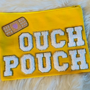 Bandage &quot;OUCH POUCH&quot; bag - Canvas pouch for bandages on the go and all your first aid safety needs.