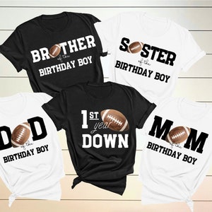 Custom Football Birthday Family Shirts, Football First Birthday Party Shirt, Football Birthday Party, Birthday Crew