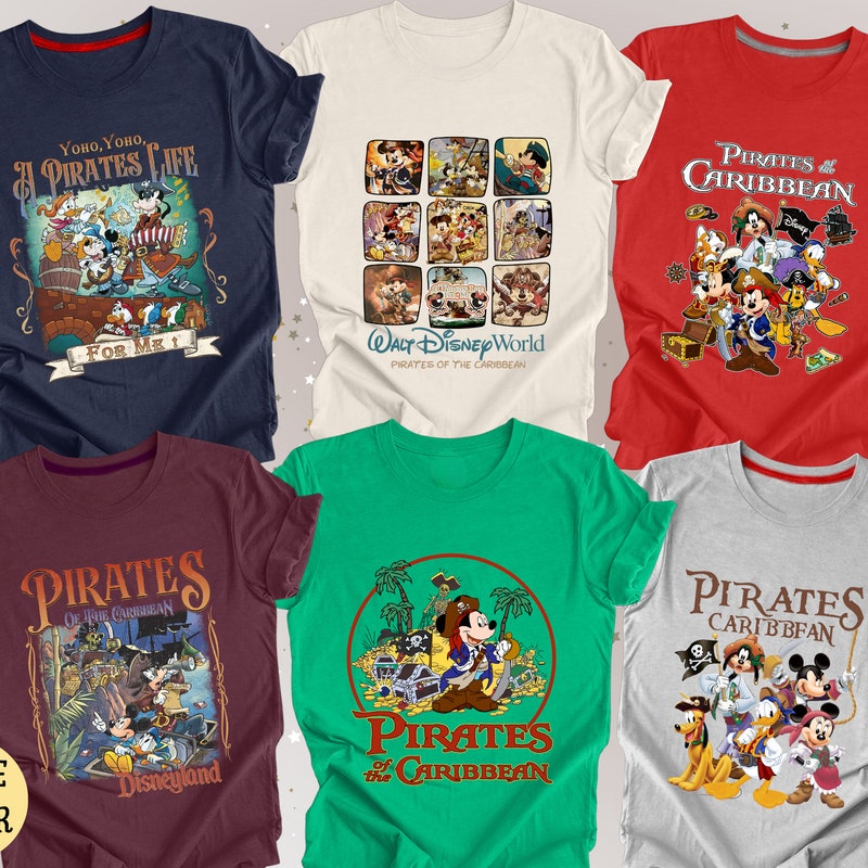 Disney Pirates of the Caribbean Movie T-Shirt, Men's, Size XXL cotton black type Vintage Second Hand