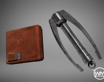Kay Vess Grappling Hook and Belt Box -Modelo 3D digital para impresión 3D (Descarga STL) Cosplay, Traje, Forajidos, Greeblies, Accesorios
