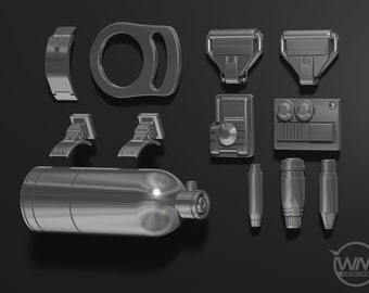 Cal Kestis Accessories/ Greeblies - Digitales 3D Modell für 3D Druck ( STL Download ) (Fallen Order/ Jedi Survivor)