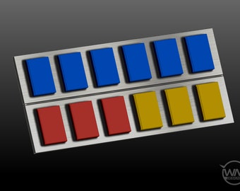 Insignia de rango imperial - Modelo digital 3D para impresión 3D (descarga STL) Imperio Galáctico Gran Almirante Thrawn, Moff Tarkin, Oficial, ISB