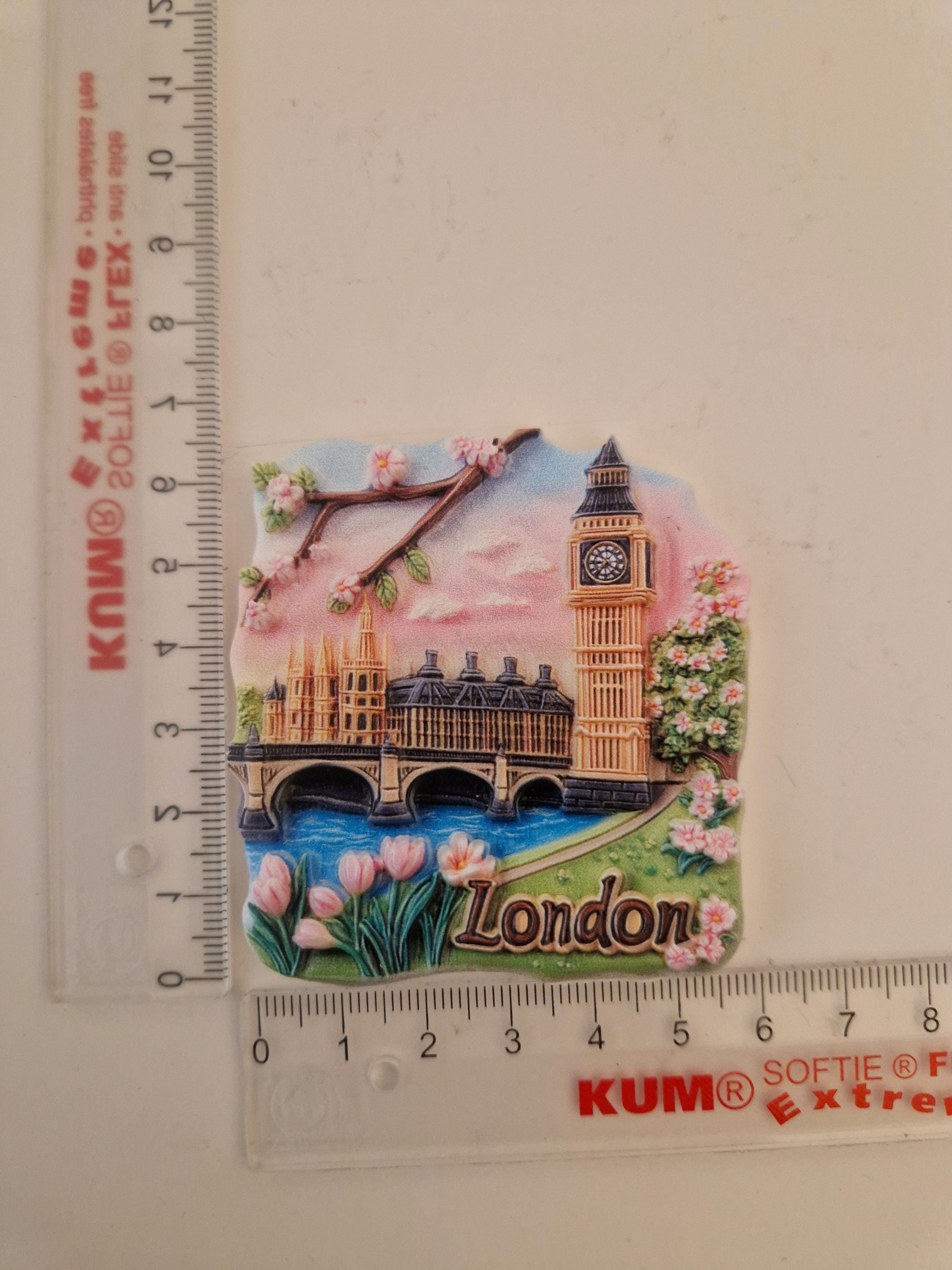 Calamita 3D Londra In Metallo – Souvenir Da Viaggio, Magnete Per Frigo Originale, Decorazione Casa E Ufficio, 7x5 Cm - 2
