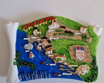 Imán de nevera 3D de recuerdo, imán de nevera 3D de Croacia, decoración de viaje de Croacia Hrvatska