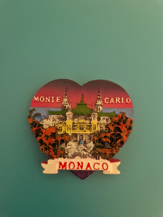 Monaco 3D Fridge Magnet Souvenir Gift,Resin Handmade Monaco Refrigerator Magnet Home & Kitchen Decoration Collection