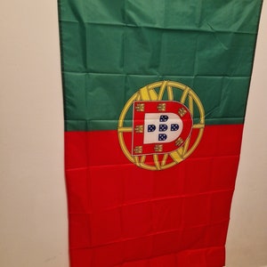 Portugals flagga, EM 2024, 90 x 150 cm, polyester, 2 öljetter