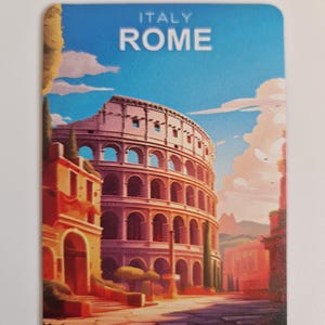 Magnete Frigorifero 3D Colosseo Roma - Souvenir Viaggio Italia In Resina, 7x5 Cm, Regalo Decorativo - 2