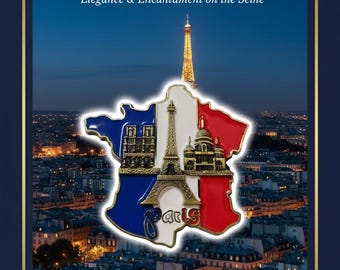 Magnete Frigorifero 3D Parigi Francia – Souvenir Da Viaggio, Fatto A Mano, 7,8 X 4,5 Cm, In Poliresina