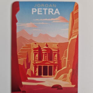 Souvenir fridge magnet Petra Jordan Refrigerator Magnet Fridge Magnet Petra Jordan Decoration Travel