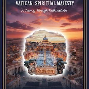 Imán 3D para nevera de recuerdo, Vaticano, Italia. Imán 3D para nevera, Vaticano, Italia. Decoración para viajes y hogar.