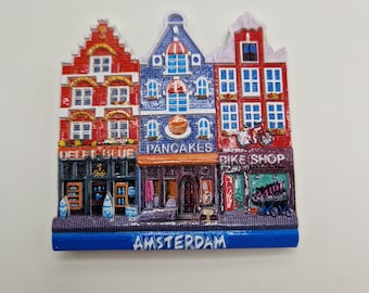 Souvenir 3D Refrigerator Magnet Amsterdam 3D Fridge Magnet Holland Netherlands Decoration Travel Refrigerator Magnets