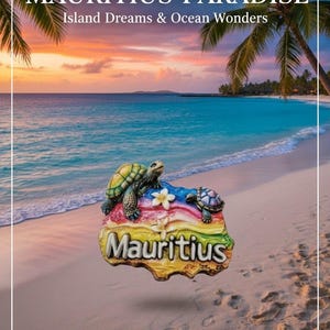 Mauritius, magnete per frigorifero, souvenir turistico, decorazione 3D