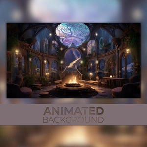 Sfondo animato, Casa astrale, Piano astrale, Stanza fantasy, Mondo fatato, Portale per un'altra realtà, Sfondo Twitch Stream Zoom Vtuber