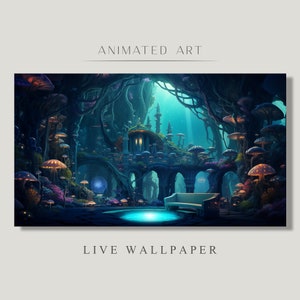Animated Background, Under The Sea Animated Twitch, Vtuber, Ocean Deep, Zoom Background, Twitch Stream Overlay Background, Underwater City