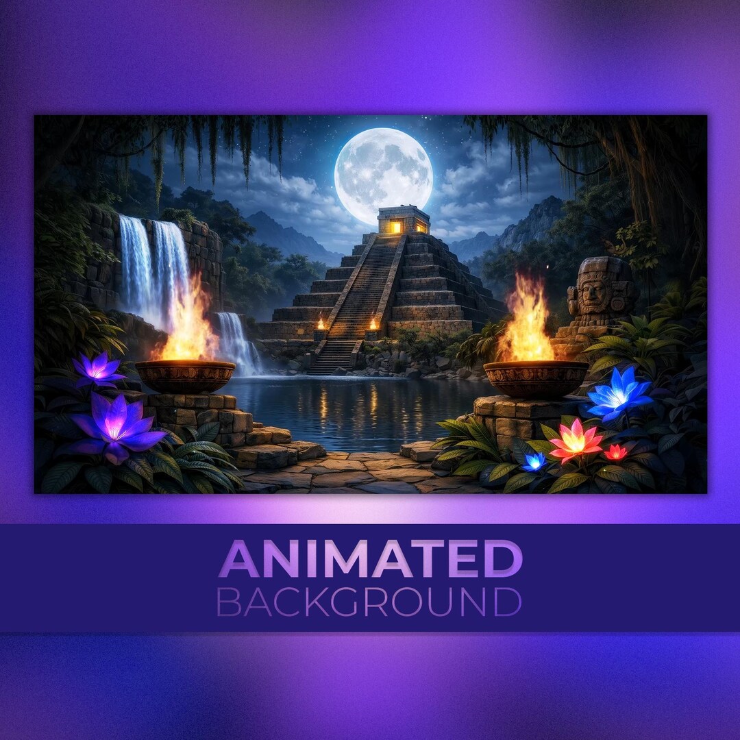 Animated Background, Hidden Jungle Temple, Ancient Fantasy, Sacred ...