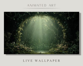 Animated Background, Magical Spring, Light Fantasy, Enchanted forest, Celestial Bloom, Twitch Stream Zoom Vtuber Background