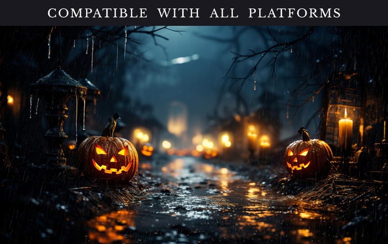 Animated Background, Halloween Set, Halloween Bundle, Spooky Pumpkins