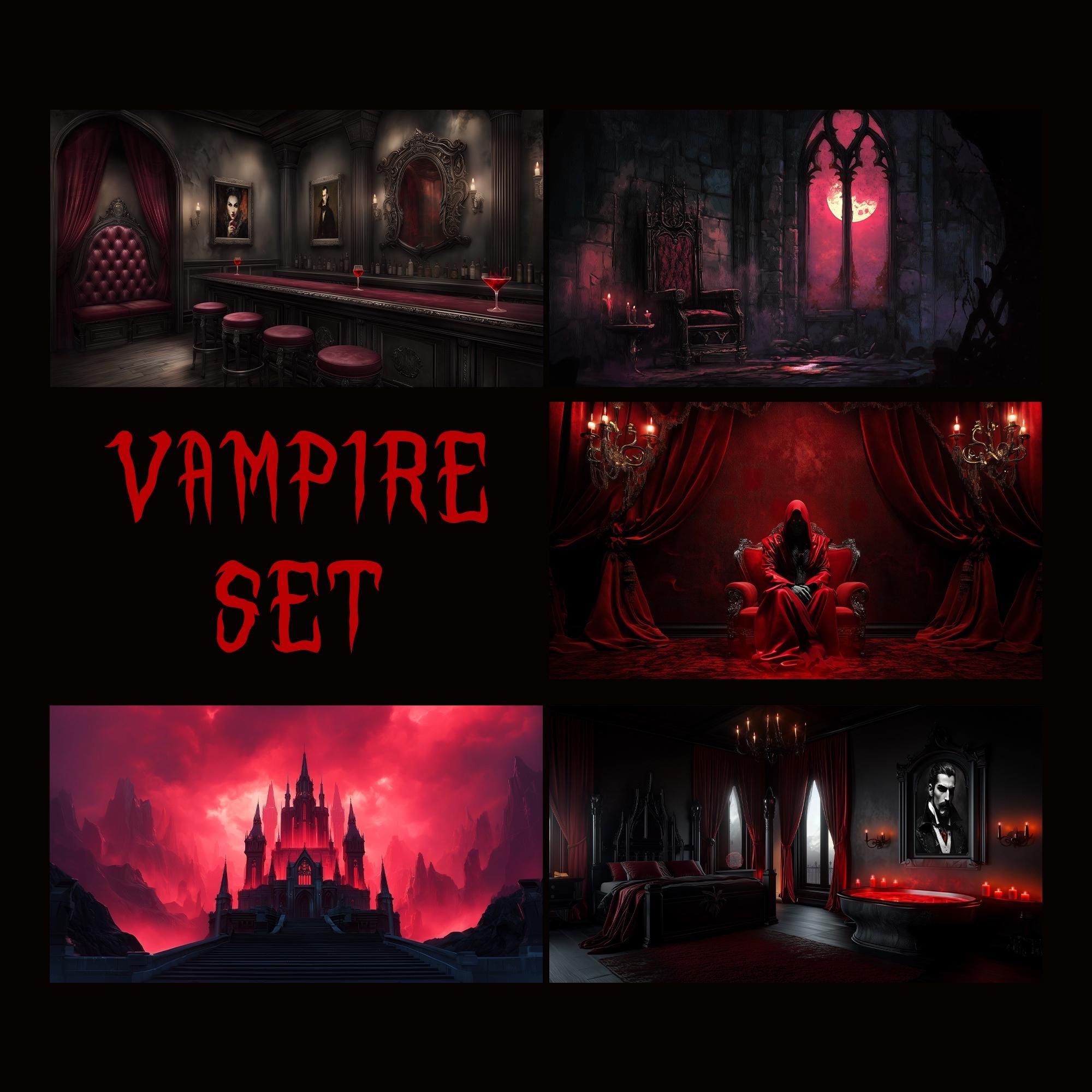 Animated Background Vampire Set, Vampire Lair, Blood Night, Dracula ...
