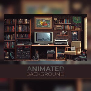 Animated Background, Retro Video Game, Pixel Nostalgia, Arcade Time, Old Vibes, Twitch Stream Zoom Vtuber Background