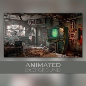 Animated Background, Apocalypse World, Dead City, Radiation Zone, Please Stand By, Retro Tech, Twitch Stream Zoom Vtuber Background