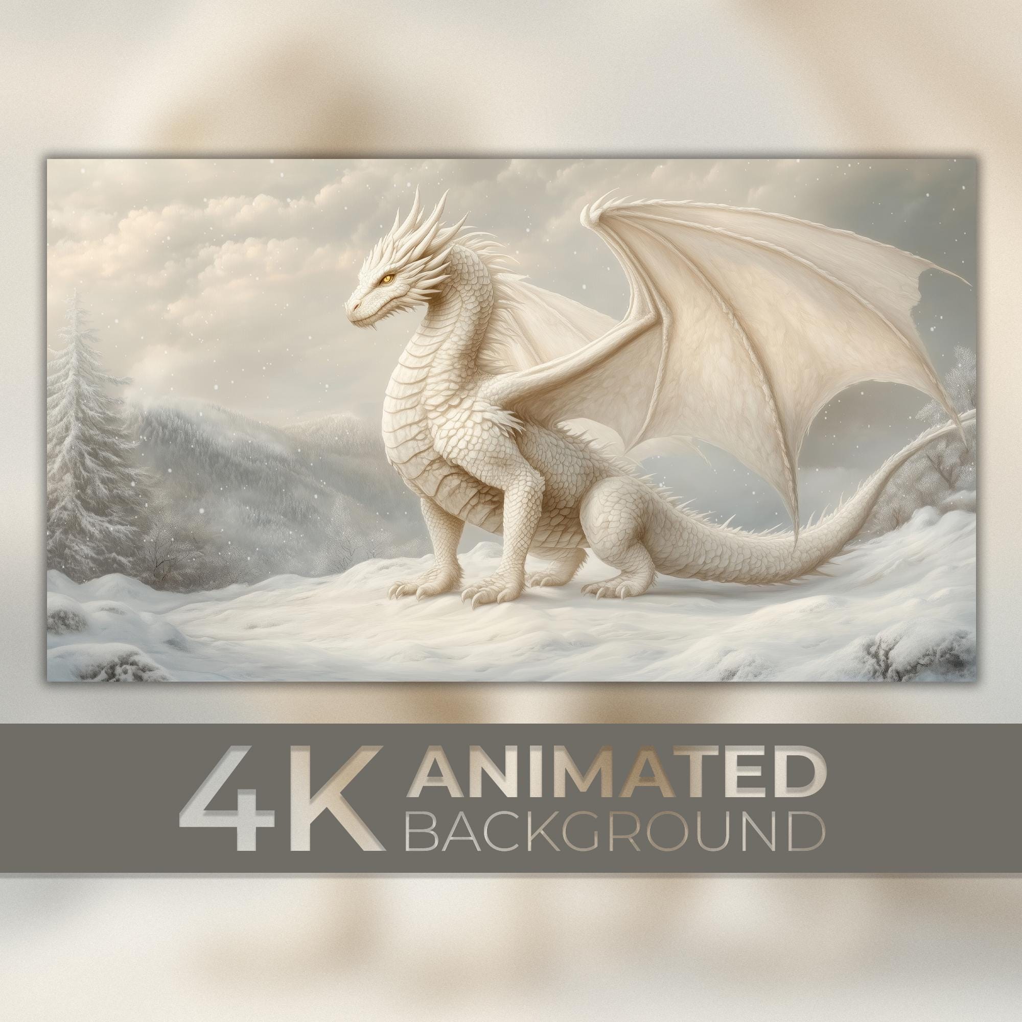 White ice dragon - Etsy México, image size:2000x2000