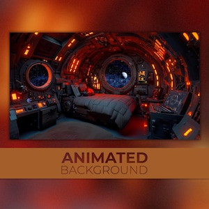 Animated Background, Space Room, Galactic Battle Station, Doom Sphere, Imperial Starbase, Twitch Stream Zoom Vtuber Background
