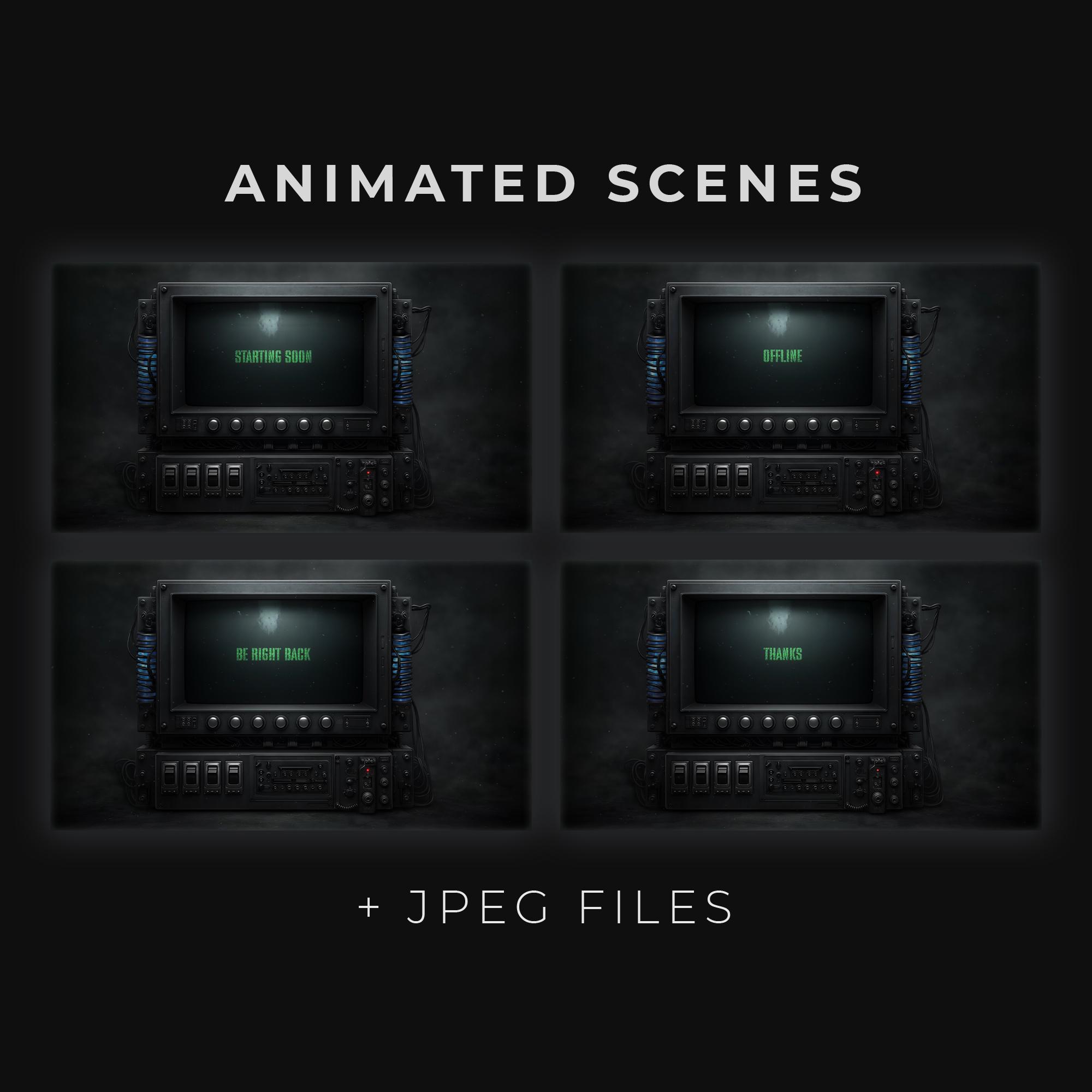 Stream Screen Animated, Analog Command Console, Retro Control Terminal ...