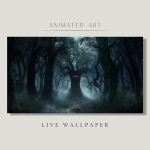 Animated Background, Scary Forest, Dark Woods, Horror Place, Heart of Darkness, Nightmare, Twitch Stream Zoom Vtuber Background