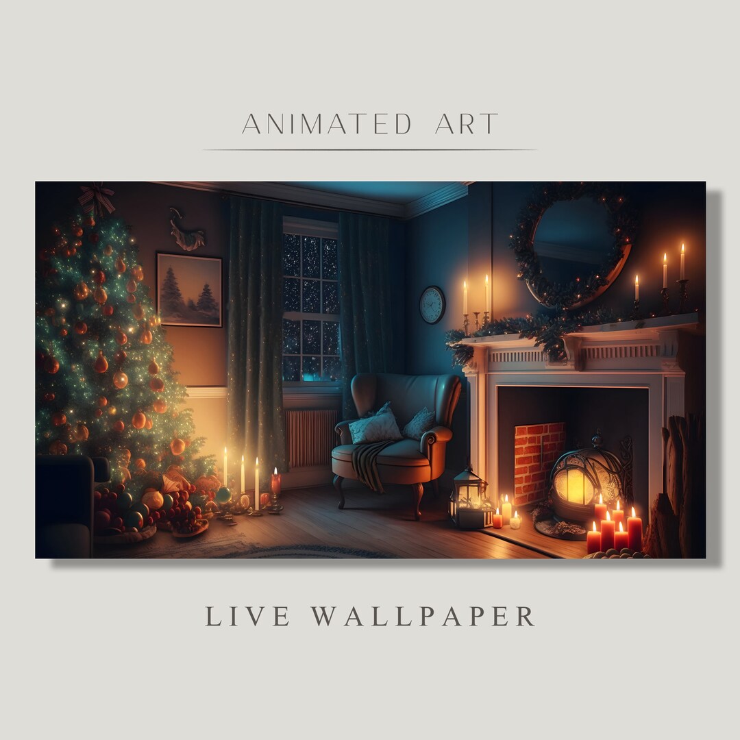 Christmas Animated Background, Beautiful Cozy Christmas Room, Christmas