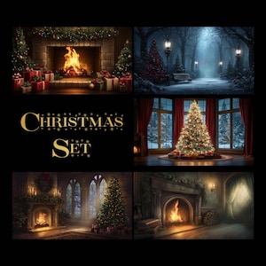 Animated Background, Christmas Set, Xmas Bundle, Christmas Collection, Winter Bundle, Festive Pack, Twitch Stream Zoom Vtuber Background