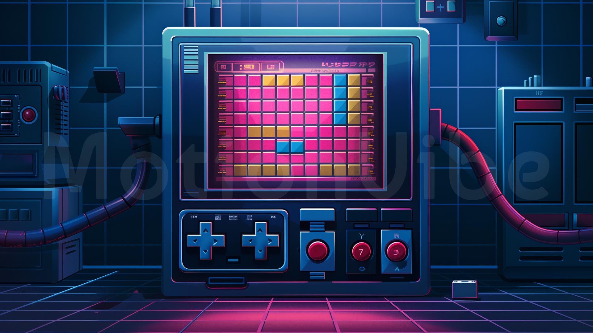 Animated Background, Big Game Console, Future Nostalgia, Pixel Era ...