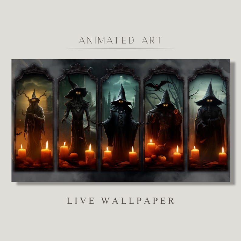 Animated Background, Dark Guardians, Halloween Background, Night