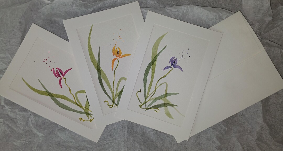 Hand Painted Watercolor Cards - Etsy