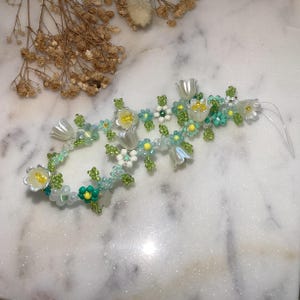 Breloque pour téléphone portable en perles inspirée du printemps, bijoux, chaîne de téléphone portable à fleurs faite à la main