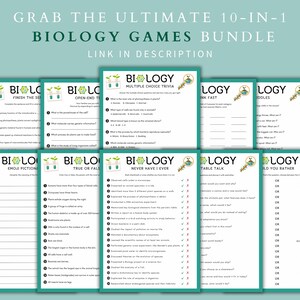 Printable Biology Emoji Pictionary Game | Digital Download | Fun ...