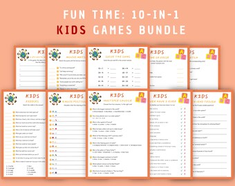 Kids Party Game Bundle: 10-in-1 Trivia, Riddles, and More (Digital Download)