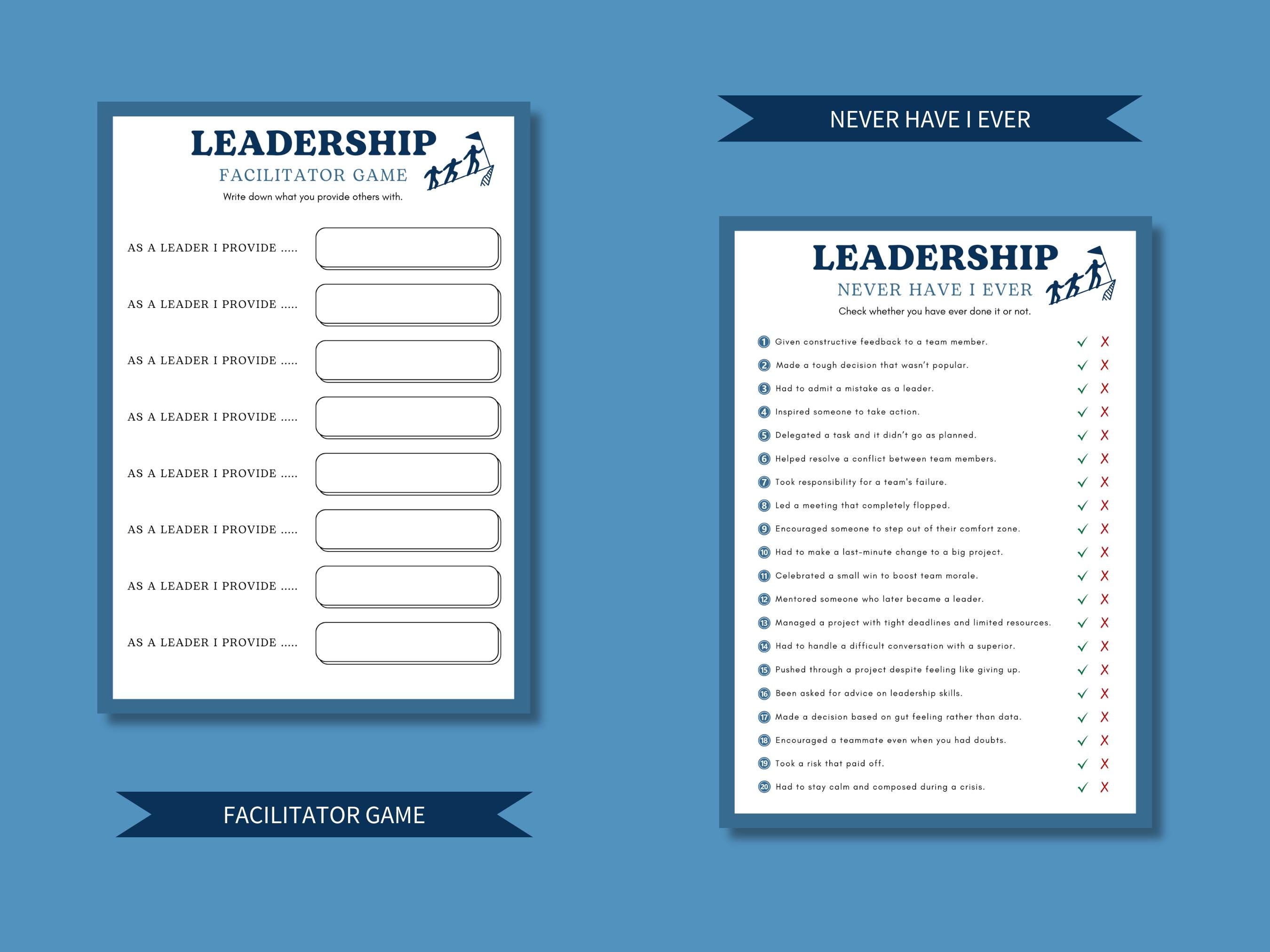 Leadership Games Bundle: 10 Printable Team-building Activities (instant ...