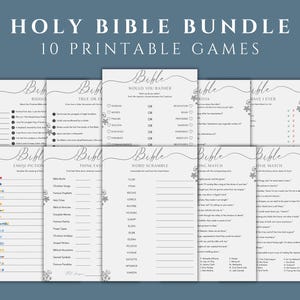 Bible Games Bundle: 10 Printable Christian Activities (Digital Download)