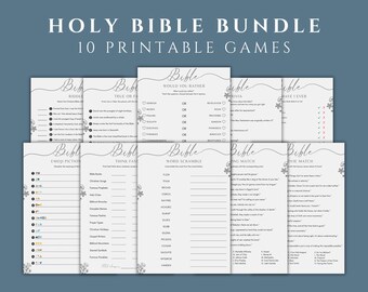 Bible Games Bundle: 10 Printable Christian Activities (Digital Download)