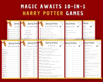 Wizard Games Bundle: 10 Magical Trivia Quiz, Party Icebreakers (PDF)