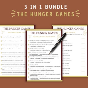 Dystopian Trilogy Trivia Game Bundle: 55 Movie Quiz Questions (Digital Download)